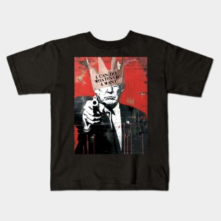 Donald Trump: King Trump on a Dark Background Kids T-Shirt